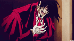 Alucard Hellsing Anime Laughing Hysterically GIF