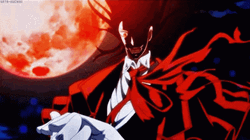 Alucard Hellsing Clapping Red Moon GIF