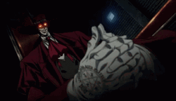Alucard Hellsing Serious Sitting GIF