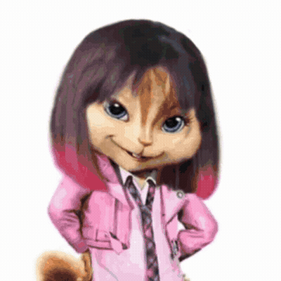 Alvin And Chipmunks Character Pink Jacket And Tie GIF
