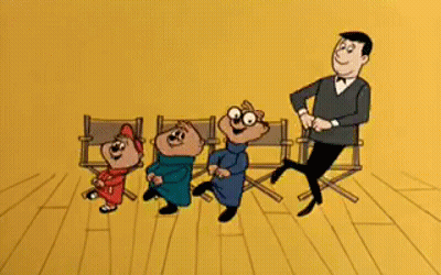 Alvin And The Chipmunks Dancing Beside Man GIF