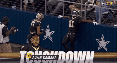 Alvin Kamara On Fox NFL Screen GIF