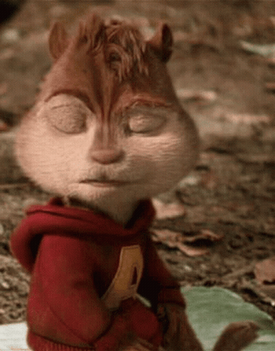 Alvin The Chipmunk Smiling Holding Sandwich GIF