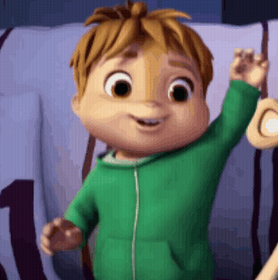 Alvin The Chipmunk Waving In Green Jacket GIF