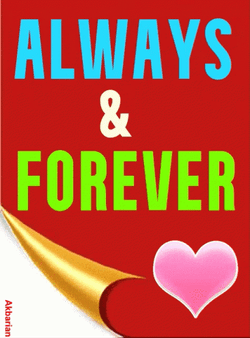 Always And Forever In Red Background GIF