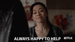 Always Happy To Help Aimee Garcia GIF