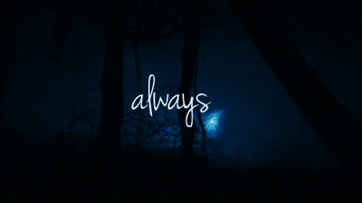 Always In White On Blue Background GIF