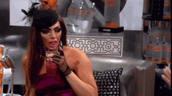 Alyssa Edwards Sipping Drink Shocked GIF