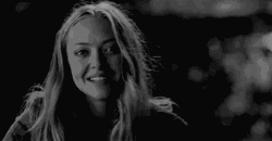 Amanda Seyfried Smiling Black And White GIF