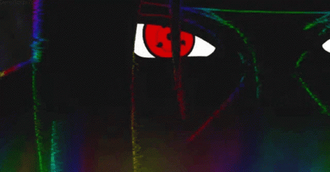 Amaterasu Itachi Glitch Art GIF