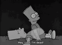 Amazed Bart Simpson Death Scene GIF