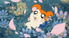 Amazed Hamtaro Blossoms Spinning Nature GIF