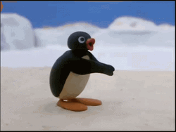 Amazed Little Penguin Aplausos GIF