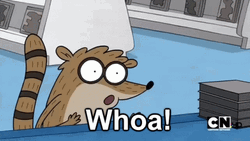 Amazed Rigby Regular Show GIF