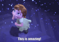 Amazed Young Anna Snow Frozen GIF