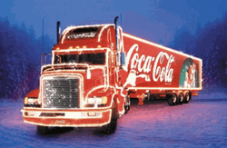 Amazing Coca Cola Christmas Truck Flickering Light GIF