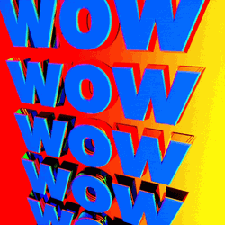 Amazing Colorful Wowza Bold Calligraphy GIF