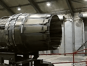 Amazing Jet Engine Firing Up GIF