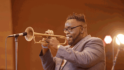 Amazing Marquis Hill Playing Good Music With Bugle GIF