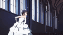 Amazing Rikka-Chan's Wedding Dress GIF