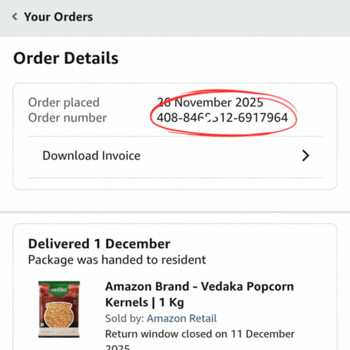 Amazon Order Placed November 26 2025 GIF