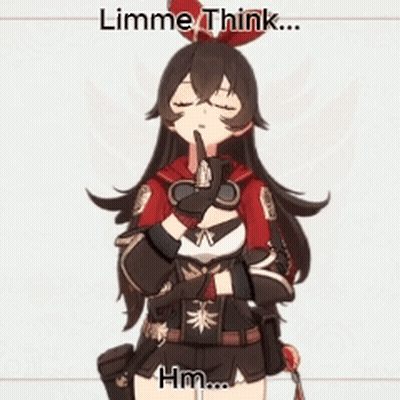 Amber From Genshin Impact Shushing Limme Think Hm GIF