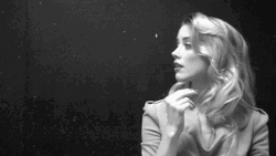 Amber Heard Pointing Her Chin GIF
