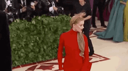 Amber Heard Red Long Dress GIF