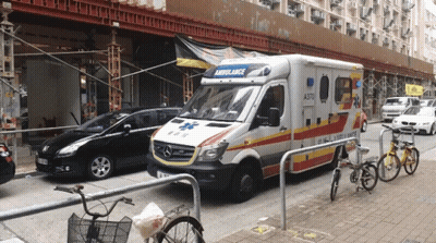 Ambulance With Number A370 GIF