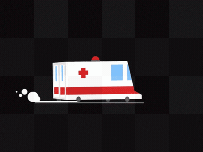 Ambulance With Red Cross GIF