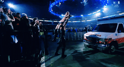 Ambulance With Word Ambulance On Side GIF