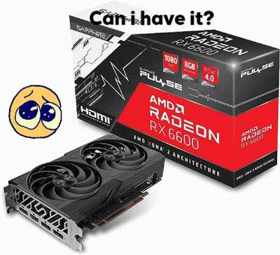 AMD Radeon RX 6600 Box With Cartoon Face GIF