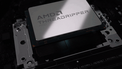 AMD Threadripper Processor On Motherboard GIF