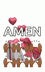 Amen Praise Hands Gift Hearts GIF