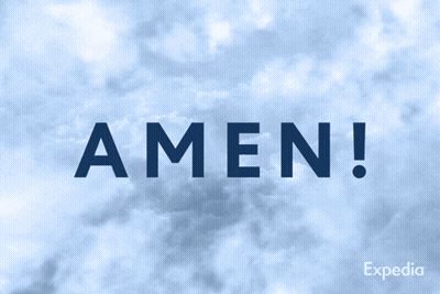 Amen Sign With Blue Sky GIF