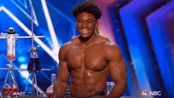 America's Got Talent Contestant Flexing Muscle Growth