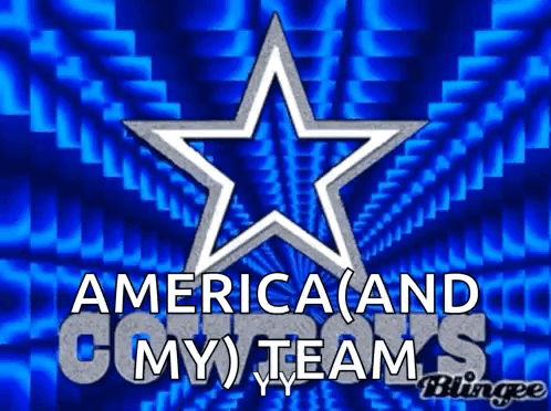 America Team Text On Blue Background GIF