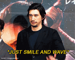 American Actor Adam Driver Smile And Wave GIF