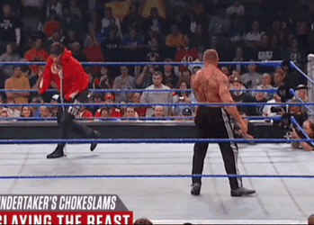 American Badass Undertaker Chokeslam Brock Lesnar GIF