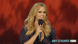American Comedian Amy Schumer Awkward Smile GIF