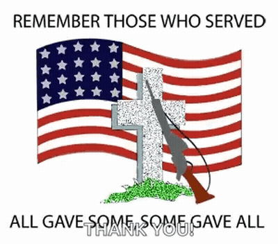 American Flag Cross Gun All Gave Some Some Gave All GIF