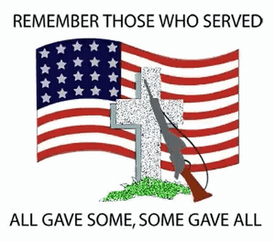 American Flag Cross Gun Remember Those Who Served GIF