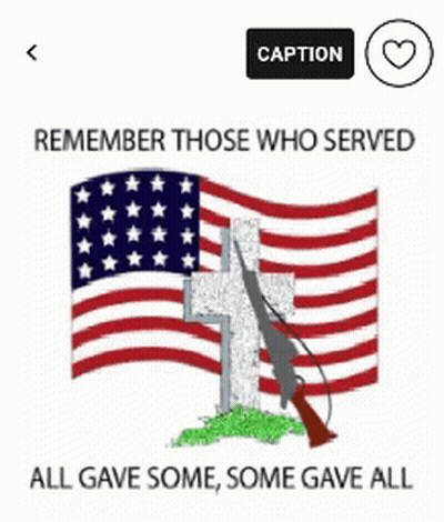 American Flag Cross Rifle All Gave Some Some Gave All GIF
