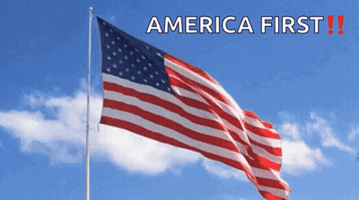 American Flag Flying America First GIF
