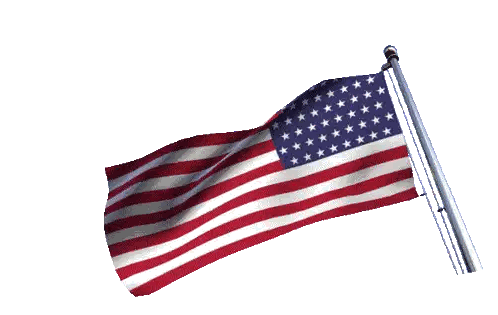 American Flag Flying Sticker