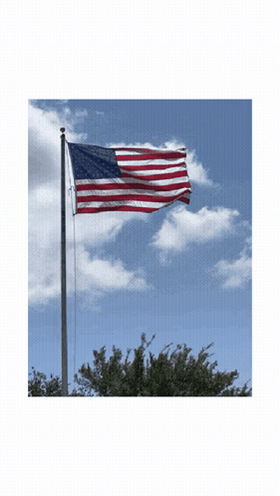 American Flag Flying In Wind GIF
