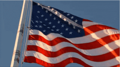 American Flag Flying In Wind GIF