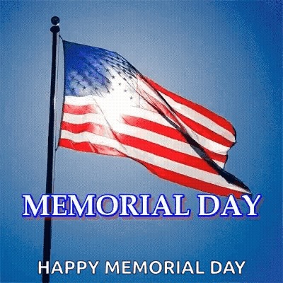 American Flag Flying On Memorial Day GIF