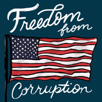 American Flag Freedom From Corruption GIF