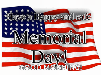 American Flag Happy Memorial Day Good Morning GIF